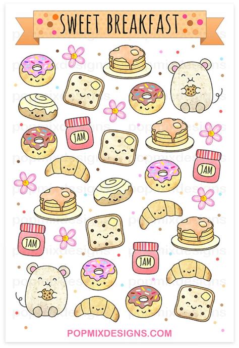 cute food print